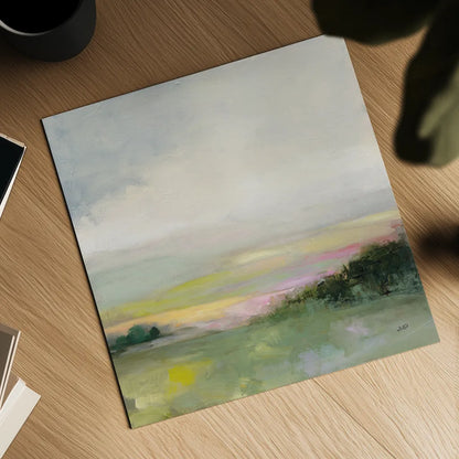 Glowing Valley by Julia Purinton. Shown as a detailed flat fine art print, highlighting archival giclee quality. Available as an archival giclee rolled canvas, fine art paper, or poster print. SKU 68557a.