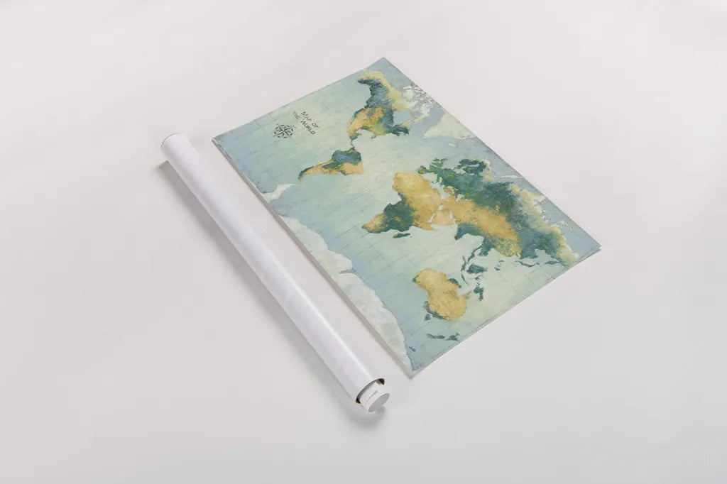 Golden Earth by Julia Purinton. shown as a rolled paper print. Available as archival giclee rolled canvas, fine art paper, or poster print. SKU 53228i.