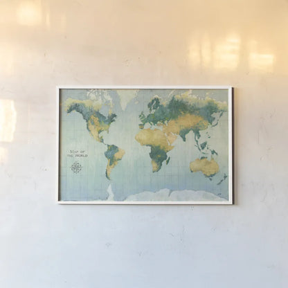 Golden Earth by Julia Purinton. shown as a paper print in a white frame. Available as a archival giclee rolled canvas, fine art paper, or poster print. SKU 53228i.