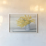 Golden Fall Cuttings by Julia Purinton. shown as a paper print in a white frame. Available as a archival giclee rolled canvas, fine art paper, or poster print. SKU 66551i.