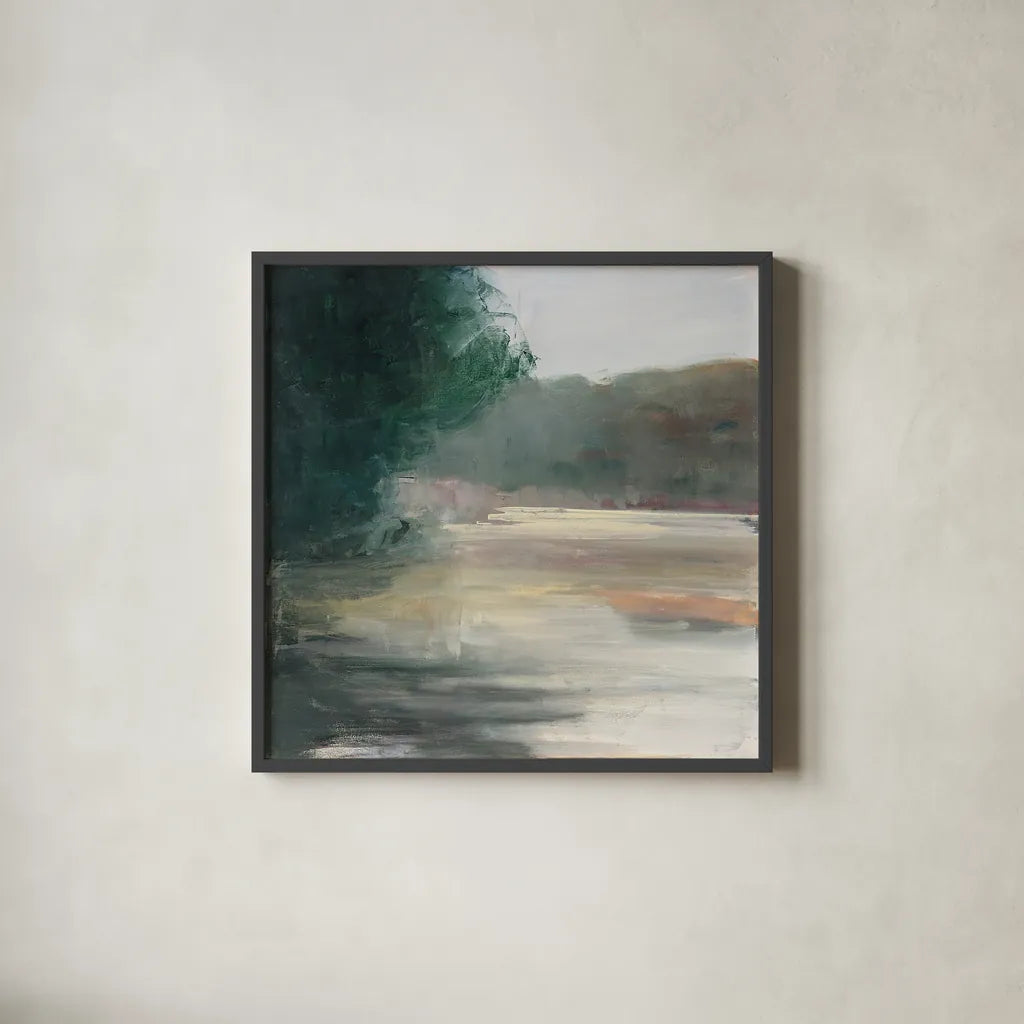 Gosling by Julia Purinton. Shown in a sleek black glass frame for a contemporary gallery look. Available as an archival giclee rolled canvas, fine art paper, or poster print. SKU 27871a.