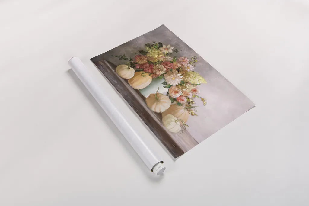 Harvest Bouquet by Julia Purinton. shown as a rolled paper print. Available as archival giclee rolled canvas, fine art paper, or poster print. SKU 81907i.
