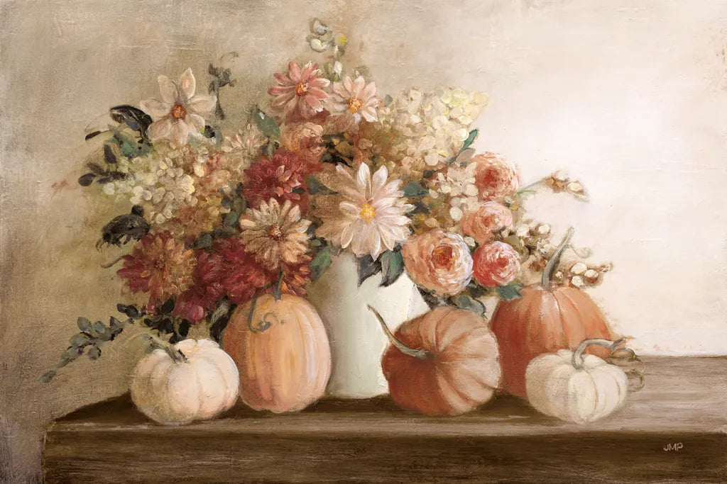 Harvest Bouquet Pomegranate Light by Julia Purinton. SKU 90488i. Archival Giclee Fine art print for wall decor.