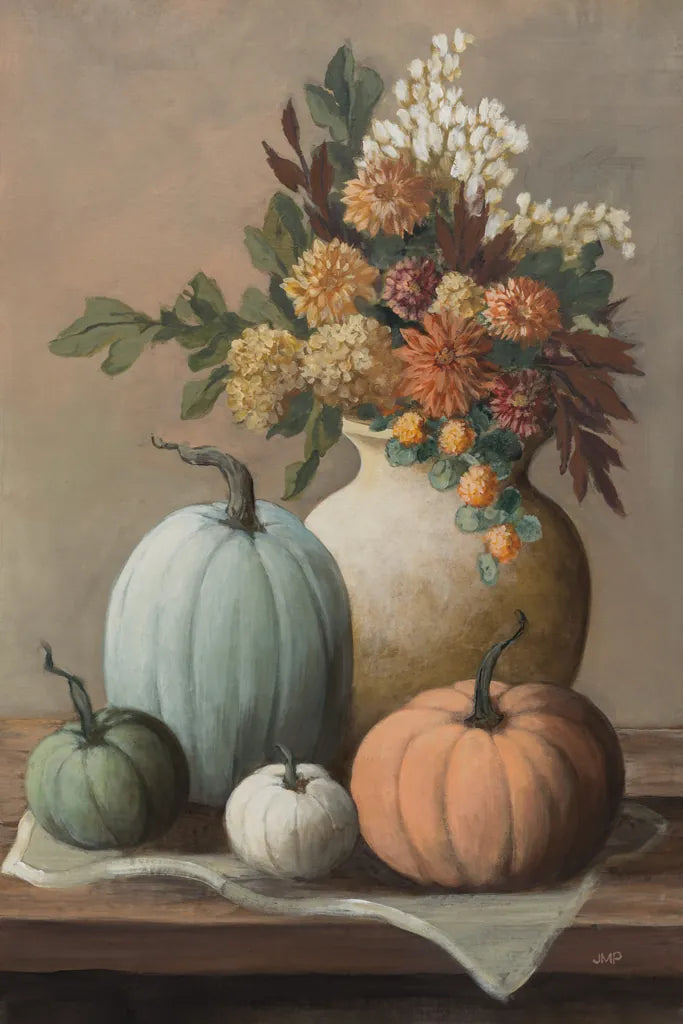 Harvest Still Life II by Julia Purinton. SKU 102414h. Archival Giclee Fine art print for wall decor.