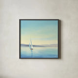 Heading Home by Julia Purinton. Shown in a sleek black glass frame for a contemporary gallery look. Available as an archival giclee rolled canvas, fine art paper, or poster print. SKU 17798a.