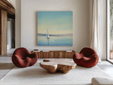 Heading Home by Julia Purinton. Shown as extra-large giant wall art in a modern living room. Available as an archival giclee rolled canvas, fine art paper, or poster print. SKU 17798a.