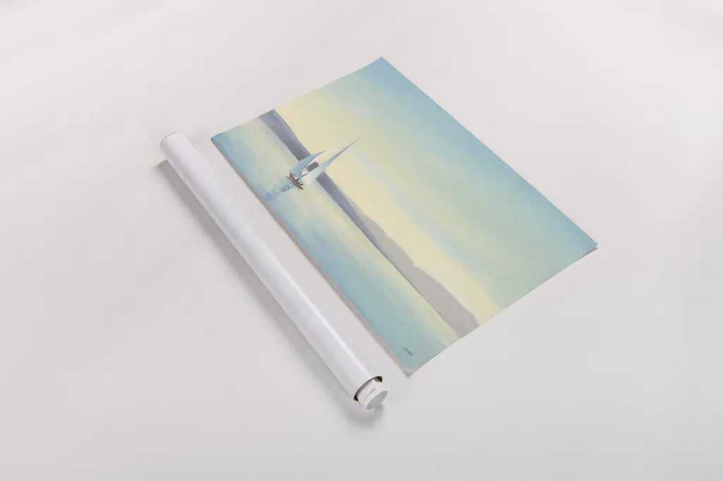 Heading Home Crop by Julia Purinton. shown as a rolled paper print. Available as archival giclee rolled canvas, fine art paper, or poster print. SKU 17798i.