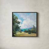 Hedgerow I by Julia Purinton. Shown in a sleek black glass frame for a contemporary gallery look. Available as an archival giclee rolled canvas, fine art paper, or poster print. SKU 12566a.