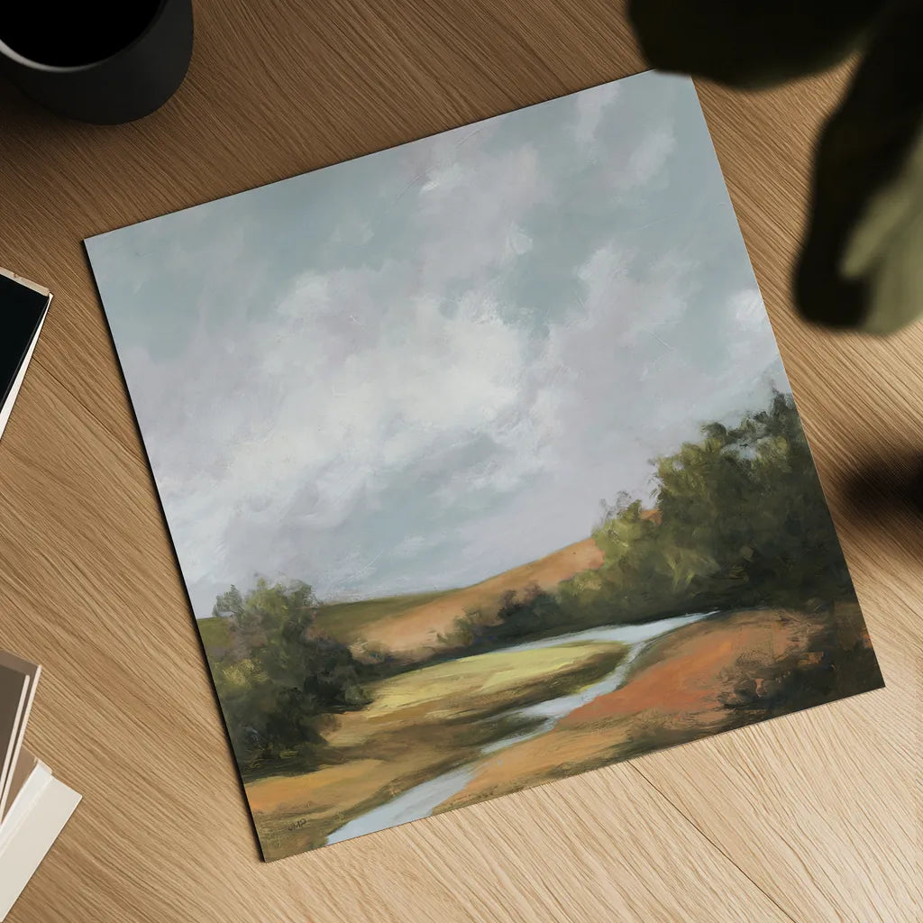 Hedgerow II Spice by Julia Purinton. Shown as a detailed flat fine art print, highlighting archival giclee quality. Available as an archival giclee rolled canvas, fine art paper, or poster print. SKU 68086a.