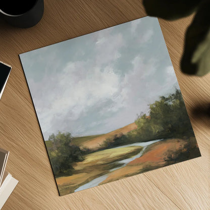 Hedgerow II Spice by Julia Purinton. Shown as a detailed flat fine art print, highlighting archival giclee quality. Available as an archival giclee rolled canvas, fine art paper, or poster print. SKU 68086a.