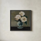 Her Favorite by Julia Purinton. Shown in a sleek black glass frame for a contemporary gallery look. Available as an archival giclee rolled canvas, fine art paper, or poster print. SKU 103380a.