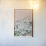 Her Garden I by Julia Purinton. shown as a paper print in a white frame. Available as a archival giclee rolled canvas, fine art paper, or poster print. SKU 103237h.