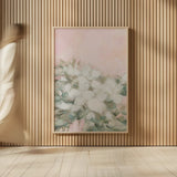 Her Garden II by Julia Purinton. shown as over sized large wall art. Available as an archival giclee rolled canvas, fine art paper, or poster print. SKU 103238h.
