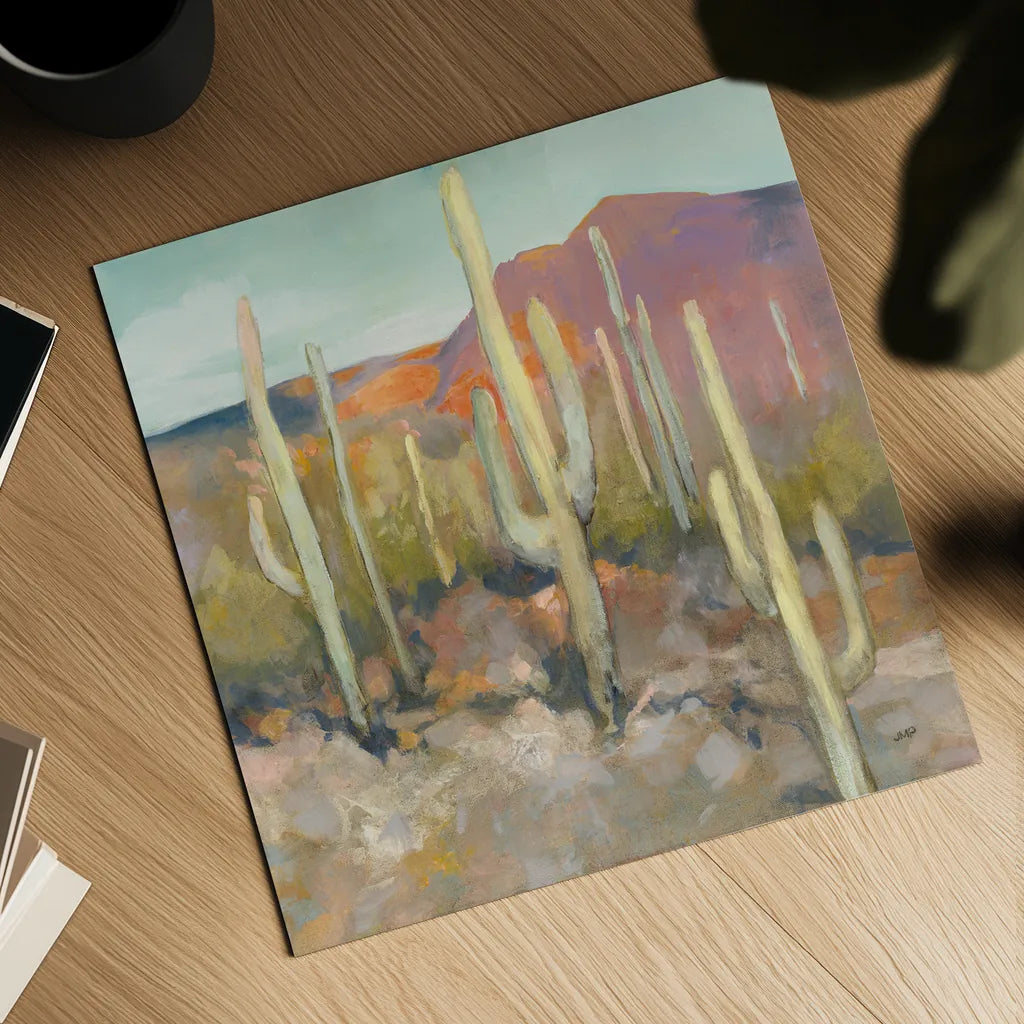 High Desert I by Julia Purinton. Shown as a detailed flat fine art print, highlighting archival giclee quality. Available as an archival giclee rolled canvas, fine art paper, or poster print. SKU 70529a.