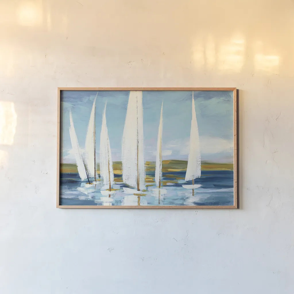 Horizon by Julia Purinton. shown as a paper print in a natural frame. Available as a archival giclee rolled canvas, fine art paper, or poster print. SKU 17657i.