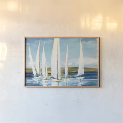 Horizon by Julia Purinton. shown as a paper print in a natural frame. Available as a archival giclee rolled canvas, fine art paper, or poster print. SKU 17657i.