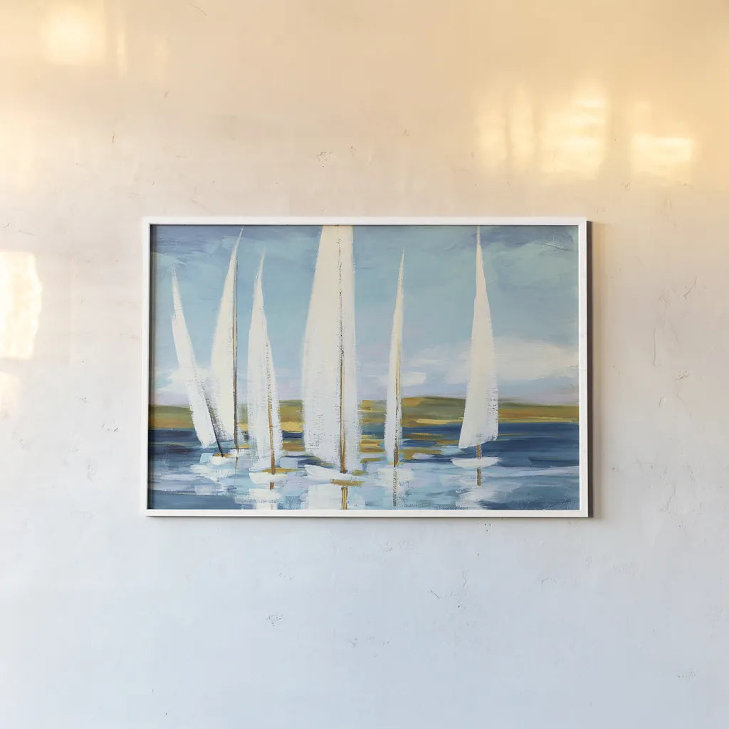 Horizon by Julia Purinton. shown as a paper print in a white frame. Available as a archival giclee rolled canvas, fine art paper, or poster print. SKU 17657i.