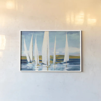 Horizon by Julia Purinton. shown as a paper print in a white frame. Available as a archival giclee rolled canvas, fine art paper, or poster print. SKU 17657i.