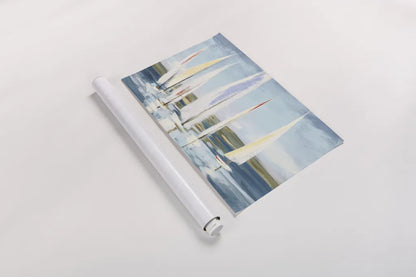 Horizon Blue by Julia Purinton. shown as a rolled paper print. Available as archival giclee rolled canvas, fine art paper, or poster print. SKU 50177i.