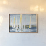 Horizon with Red by Julia Purinton. shown as a paper print in a natural frame. Available as a archival giclee rolled canvas, fine art paper, or poster print. SKU 47776i.