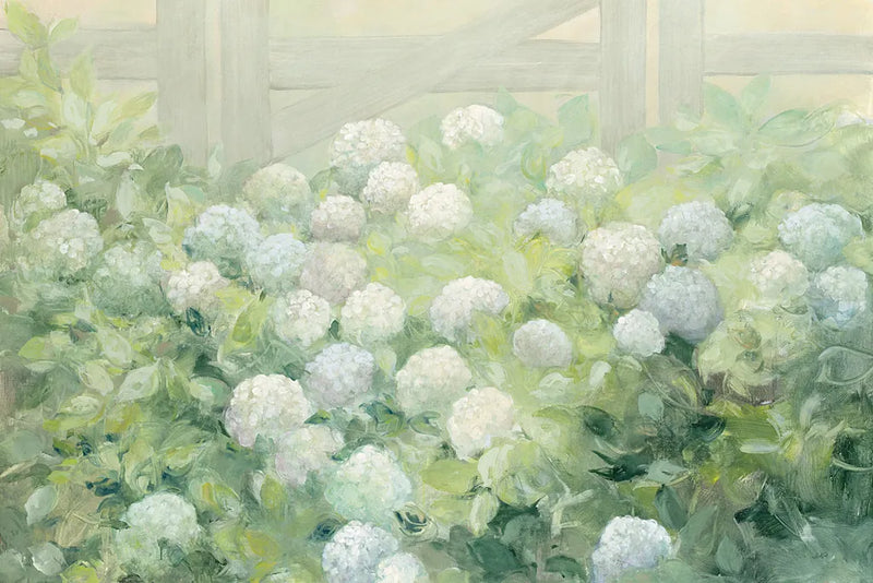 Hydrangea Lane Crop by Julia Purinton. SKU 39363i. Archival Giclee Fine art print for wall decor.