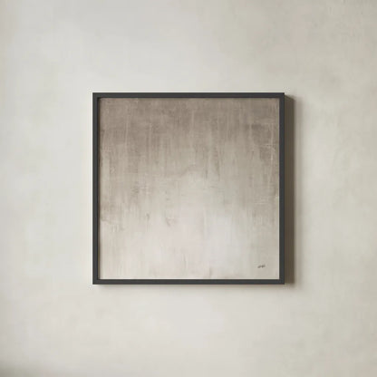 Into the Blue I Neutral by Julia Purinton. Shown in a sleek black glass frame for a contemporary gallery look. Available as an archival giclee rolled canvas, fine art paper, or poster print. SKU 81059a.