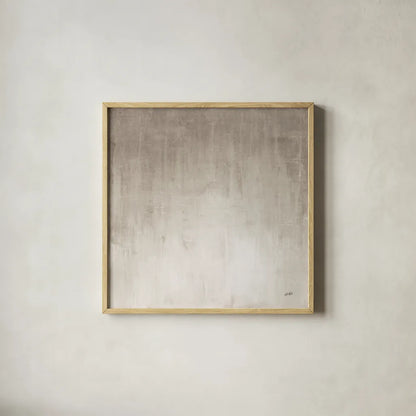 Into the Blue I Neutral by Julia Purinton. Shown in a natural wood glass frame for a timeless modern aesthetic. Available as an archival giclee rolled canvas, fine art paper, or poster print. SKU 81059a.