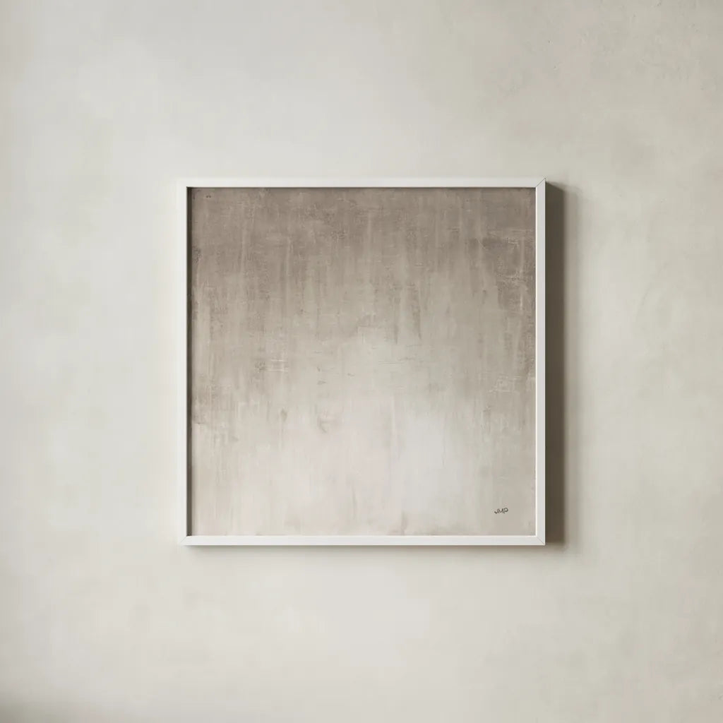 Into the Blue I Neutral by Julia Purinton. Shown in a crisp white glass frame for a clean and minimalist style. Available as an archival giclee rolled canvas, fine art paper, or poster print. SKU 81059a.