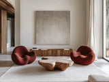 Into the Blue I Neutral by Julia Purinton. Shown as extra-large giant wall art in a modern living room. Available as an archival giclee rolled canvas, fine art paper, or poster print. SKU 81059a.
