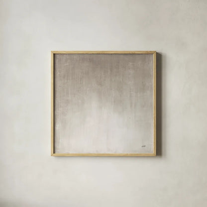 Into the Blue II Neutral by Julia Purinton. Shown in a natural wood glass frame for a timeless modern aesthetic. Available as an archival giclee rolled canvas, fine art paper, or poster print. SKU 81060a.