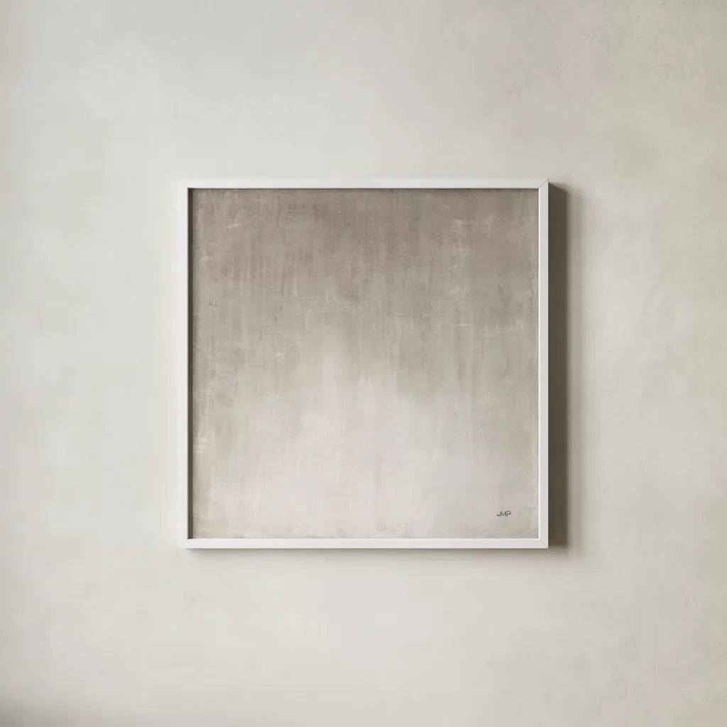 Into the Blue II Neutral by Julia Purinton. Shown in a crisp white glass frame for a clean and minimalist style. Available as an archival giclee rolled canvas, fine art paper, or poster print. SKU 81060a.