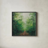 Into the Wild by Julia Purinton. Shown in a sleek black glass frame for a contemporary gallery look. Available as an archival giclee rolled canvas, fine art paper, or poster print. SKU 96721a.
