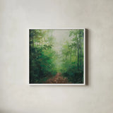 Into the Wild by Julia Purinton. Shown in a crisp white glass frame for a clean and minimalist style. Available as an archival giclee rolled canvas, fine art paper, or poster print. SKU 96721a.