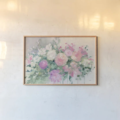 June Abundance I by Julia Purinton. shown as a paper print in a natural frame. Available as a archival giclee rolled canvas, fine art paper, or poster print. SKU 43033i.