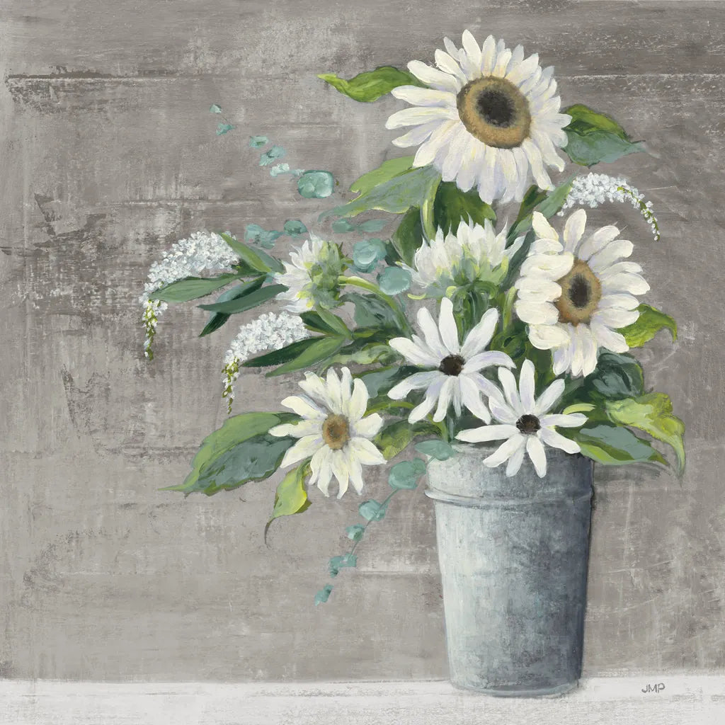 Late Summer Bouquet II Rustic by Julia Purinton. SKU 49778a. Archival Giclee Fine art print for wall decor.