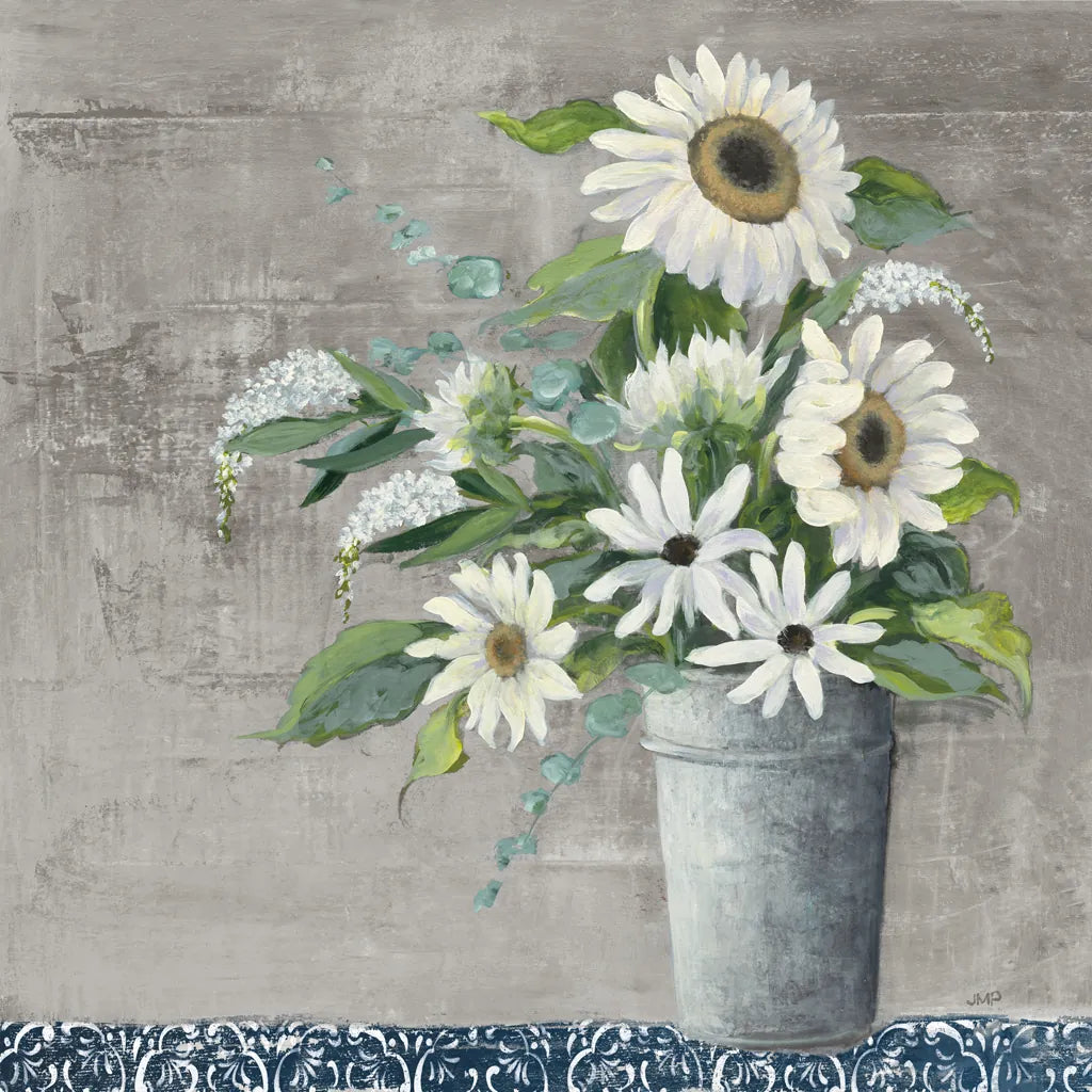Late Summer Bouquet II Rustic by Julia Purinton. SKU 74333a. Archival Giclee Fine art print for wall decor.