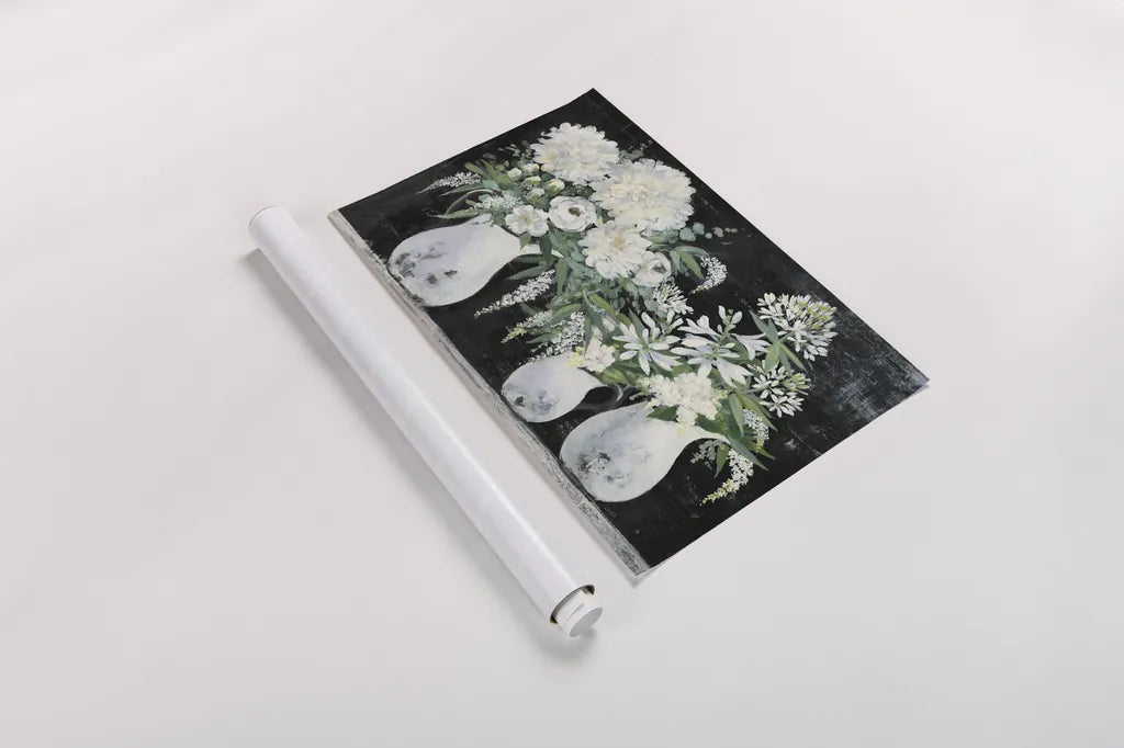 Late Summer Bouquet IV by Julia Purinton. shown as a rolled paper print. Available as archival giclee rolled canvas, fine art paper, or poster print. SKU 79200i.