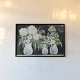Late Summer Bouquet IV by Julia Purinton. shown as a paper print in a black flame. Available as a archival giclee rolled canvas, fine art paper, or poster print. SKU 79200i.
