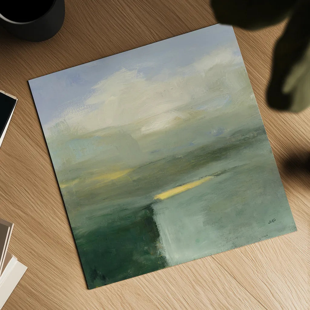 Light in the Valley by Julia Purinton. Shown as a detailed flat fine art print, highlighting archival giclee quality. Available as an archival giclee rolled canvas, fine art paper, or poster print. SKU 68556a.