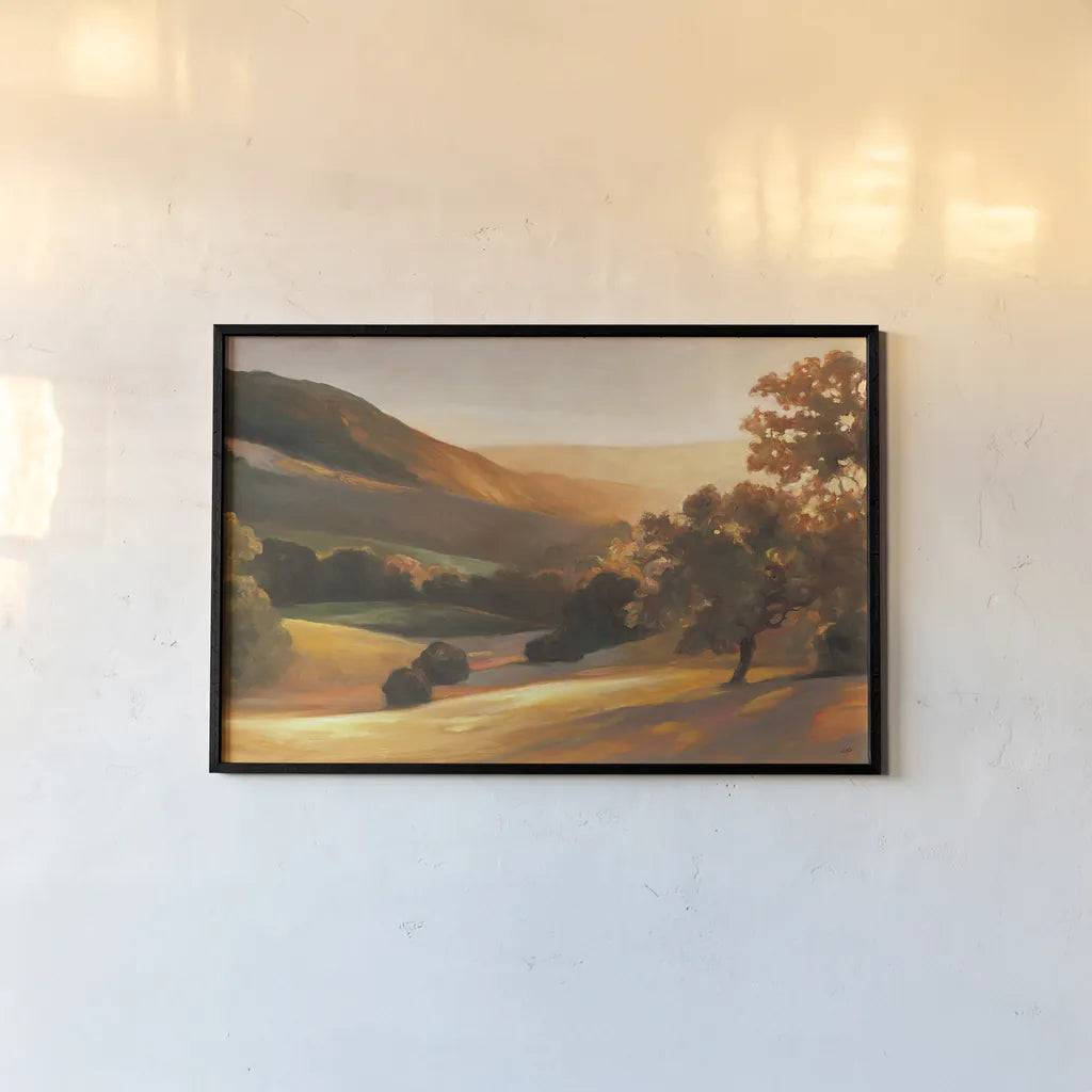 Lonesome Valley by Julia Purinton. shown as a paper print in a black flame. Available as a archival giclee rolled canvas, fine art paper, or poster print. SKU 5890i.