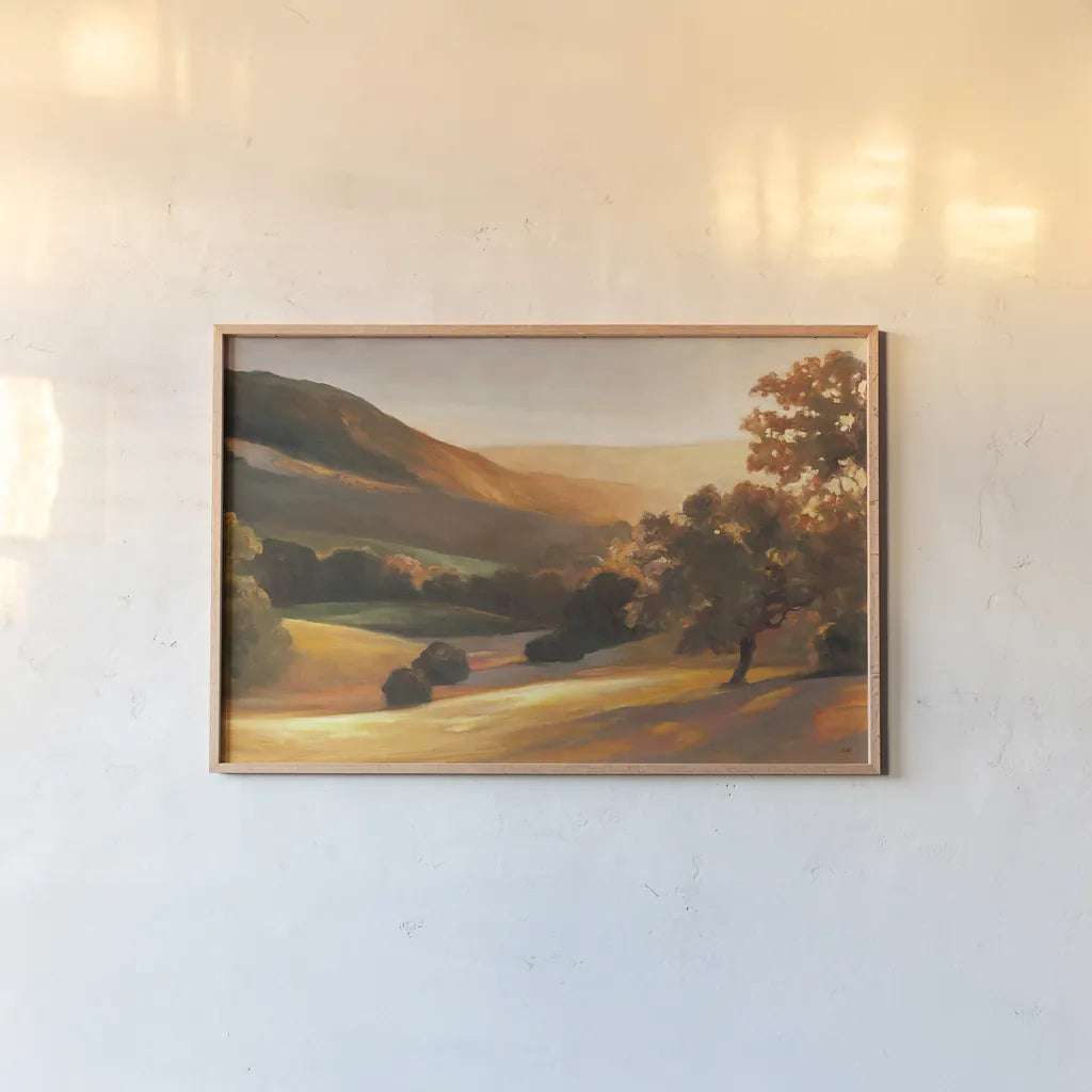 Lonesome Valley by Julia Purinton. shown as a paper print in a natural frame. Available as a archival giclee rolled canvas, fine art paper, or poster print. SKU 5890i.