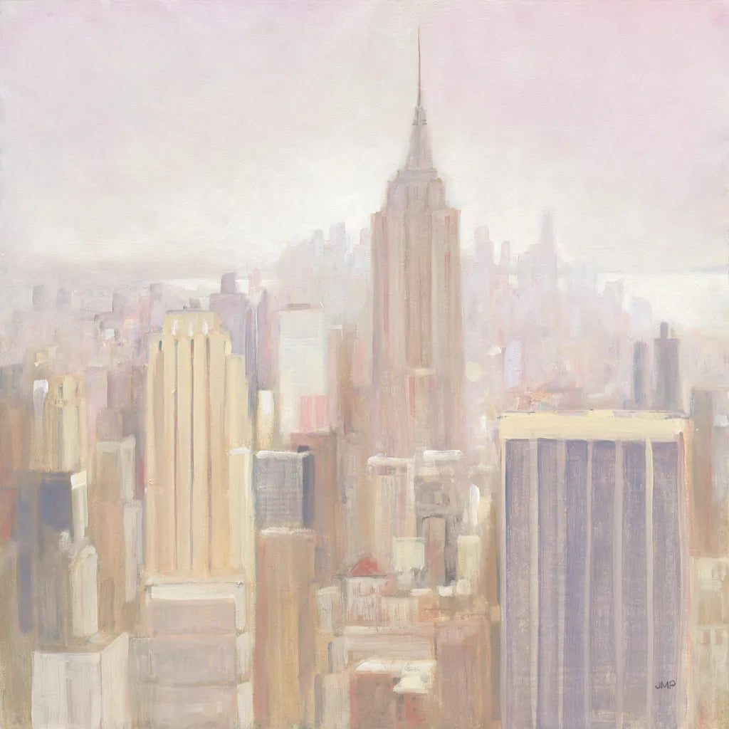 Manhattan in the Mist by Julia Purinton. SKU 43390a. Archival Giclee Fine art print for wall decor.