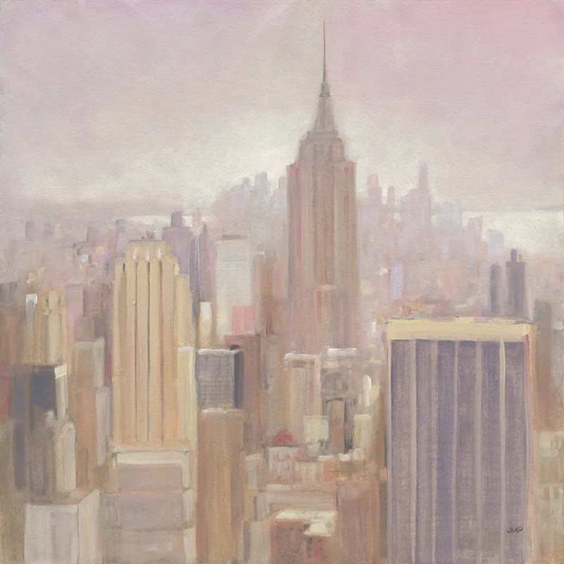 Manhattan in the Mist v2 by Julia Purinton. SKU 45675a. Archival Giclee Fine art print for wall decor.