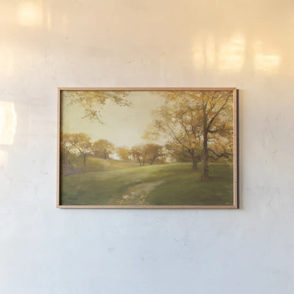 Midas Touch by Julia Purinton. shown as a paper print in a natural frame. Available as a archival giclee rolled canvas, fine art paper, or poster print. SKU 12091i.