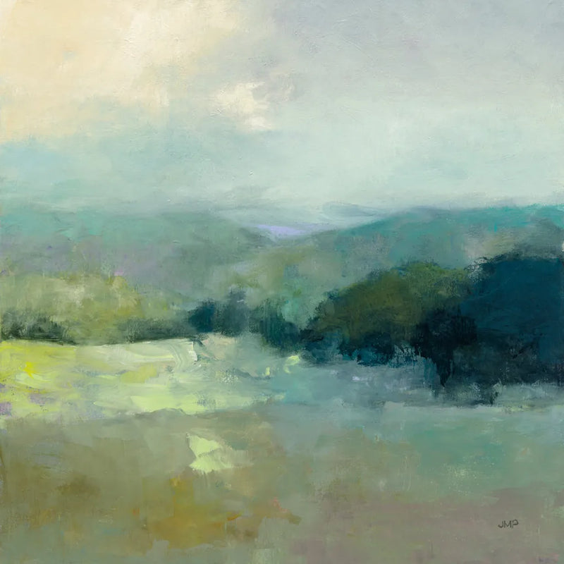 Misty Valley by Julia Purinton. SKU 63328a. Archival Giclee Fine art print for wall decor.