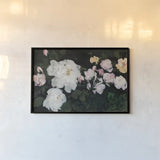 Moms Garden by Julia Purinton. shown as a paper print in a black flame. Available as a archival giclee rolled canvas, fine art paper, or poster print. SKU 103377i.