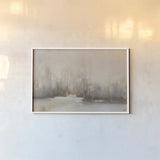 Morning Silence by Julia Purinton. shown as a paper print in a white frame. Available as a archival giclee rolled canvas, fine art paper, or poster print. SKU 102433i.