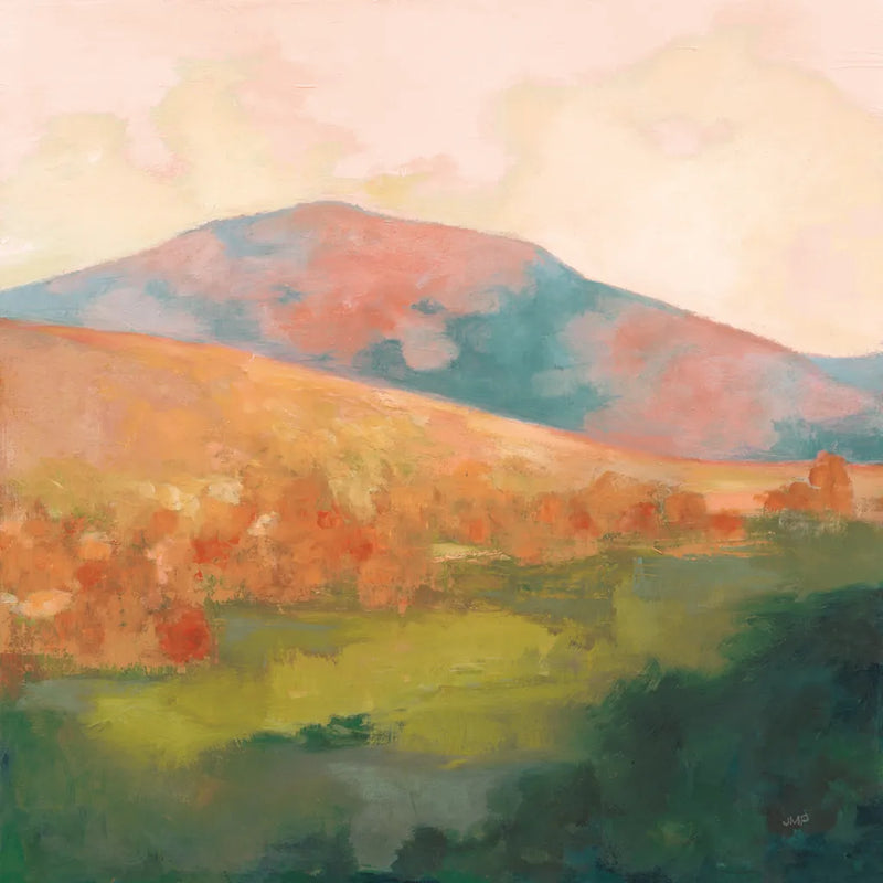 Mountain Morning Pink by Julia Purinton. SKU 70443a. Archival Giclee Fine art print for wall decor.