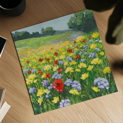 My Meadow by Julia Purinton. Shown as a detailed flat fine art print, highlighting archival giclee quality. Available as an archival giclee rolled canvas, fine art paper, or poster print. SKU 95722a.