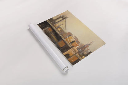 NYC Dawn Crop by Julia Purinton. shown as a rolled paper print. Available as archival giclee rolled canvas, fine art paper, or poster print. SKU 20875i.